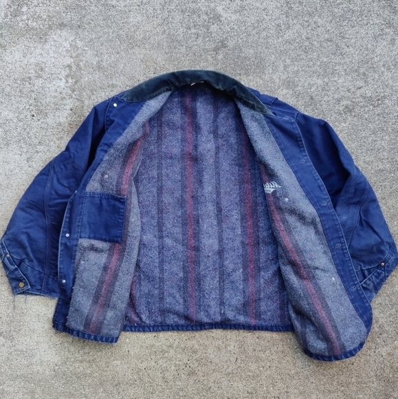 Carhartt Vintage J97 Detroit Jacket Chore Coat Navy Blue Men's Size 5XL - Picture 2 of 14